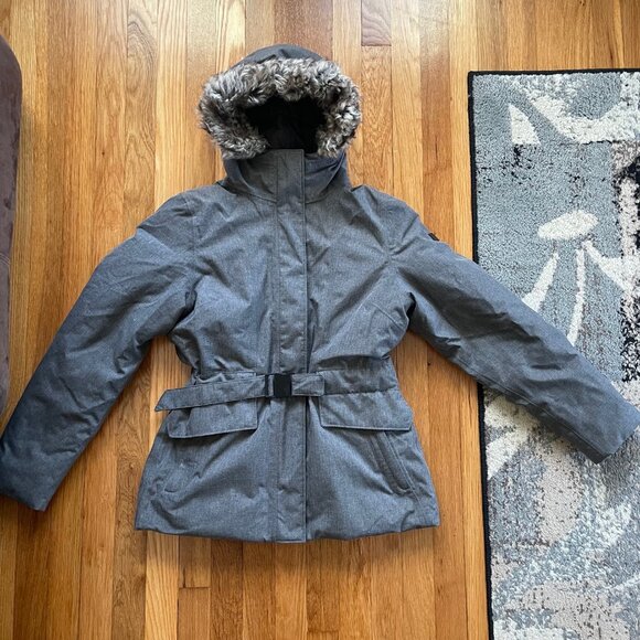 North Face Hyvent Goose Down Belted Jacket Medium (Womens) - Picture 2 of 13